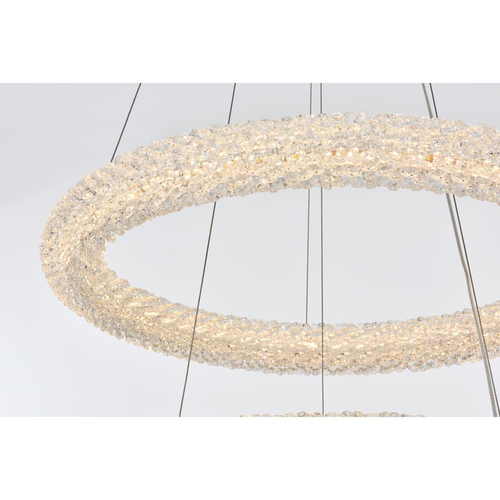 Bowen 24 inch Adjustable LED Chandelier in Satin Gold. Picture 6