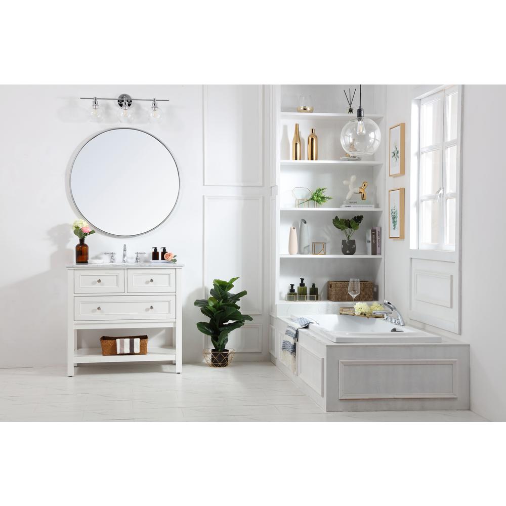 36 in. Single bathroom vanity set in White. Picture 6