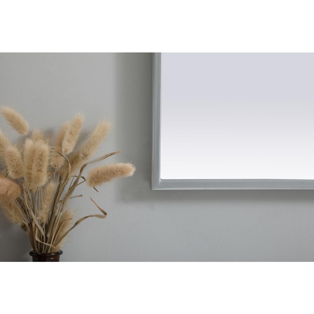 Metal Frame Arch Mirror 24x30 Inch in Silver. Picture 5