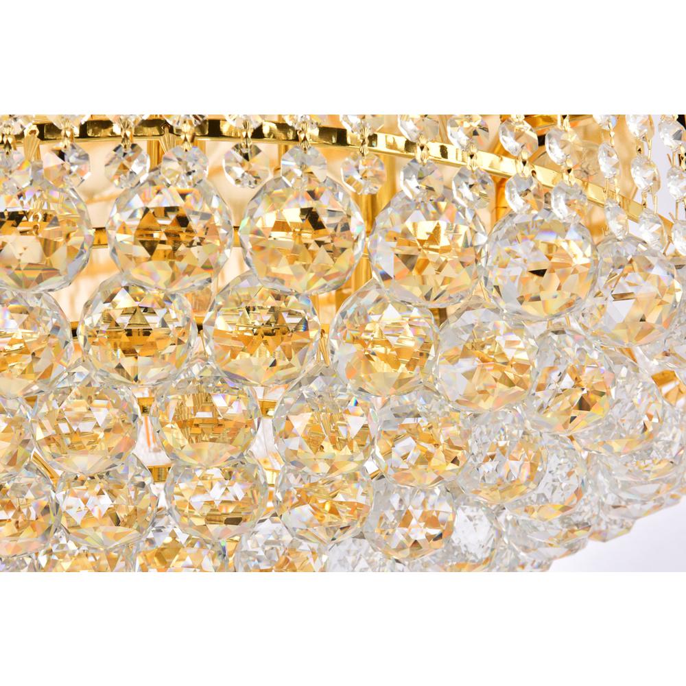 Primo 24 light Gold Flush Mount Clear Royal Cut Crystal. Picture 3