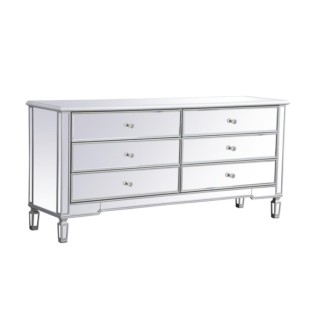 Contempo 72 in. mirrored chest in antique Silver. Picture 4