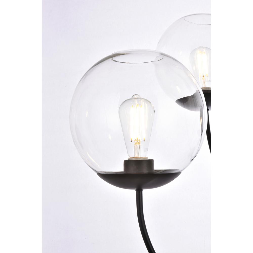 Lennon 31.5 inch pendant in black with clear shade. Picture 4