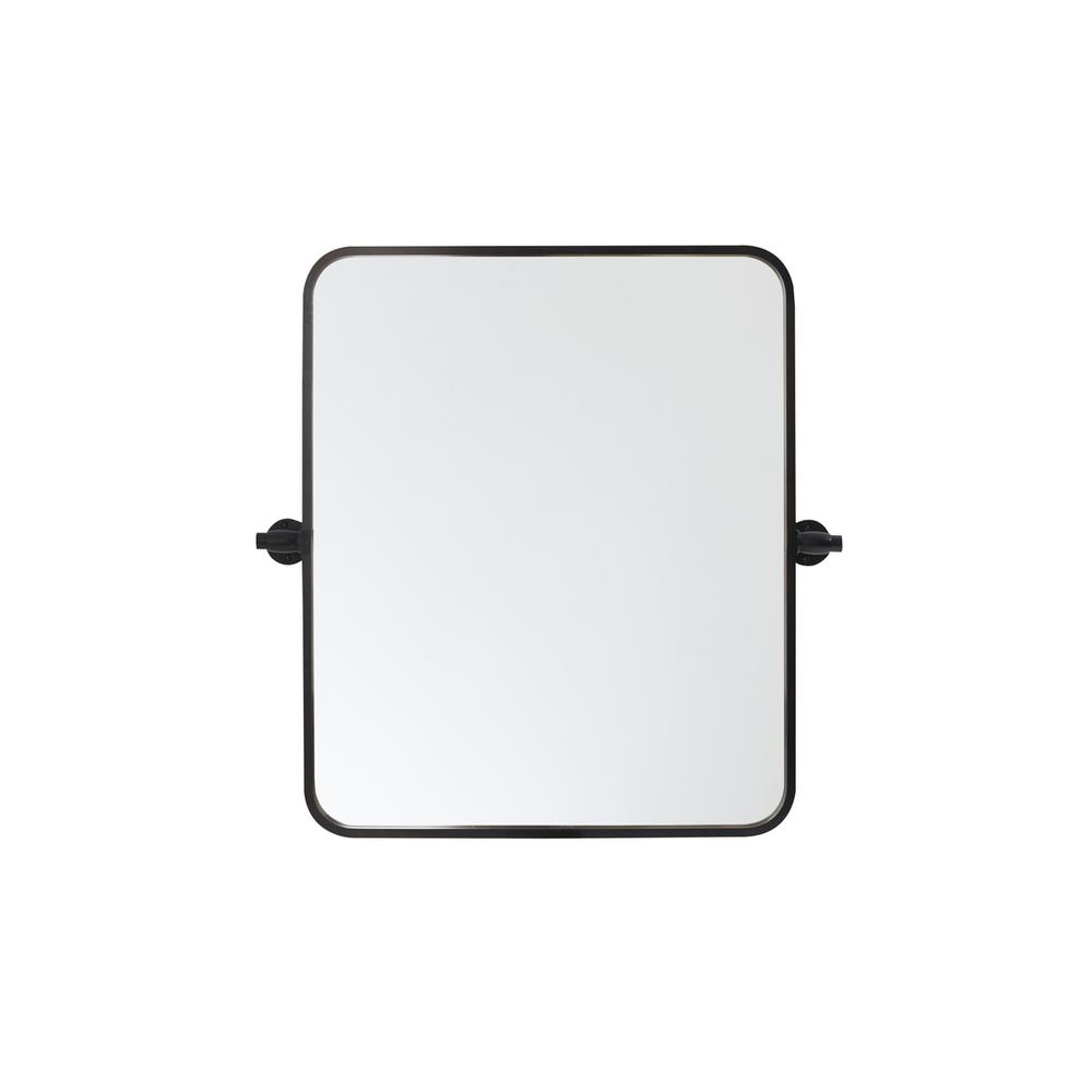 Soft Corner Pivot Mirror 20X24 Inch In Black. Picture 1