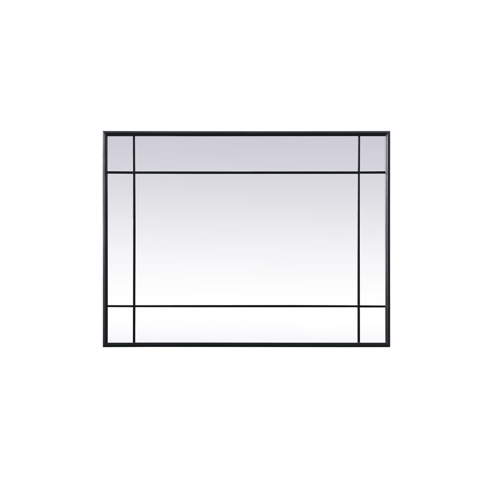 French Panel Wall Mirror 30x40 Inch In Black. Picture 6