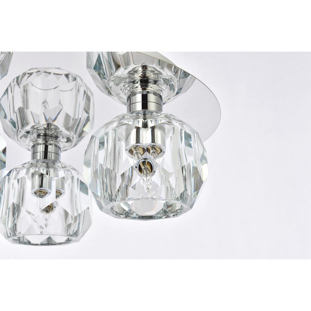 Graham 3 Light Ceiling Lamp in Chrome. Picture 5