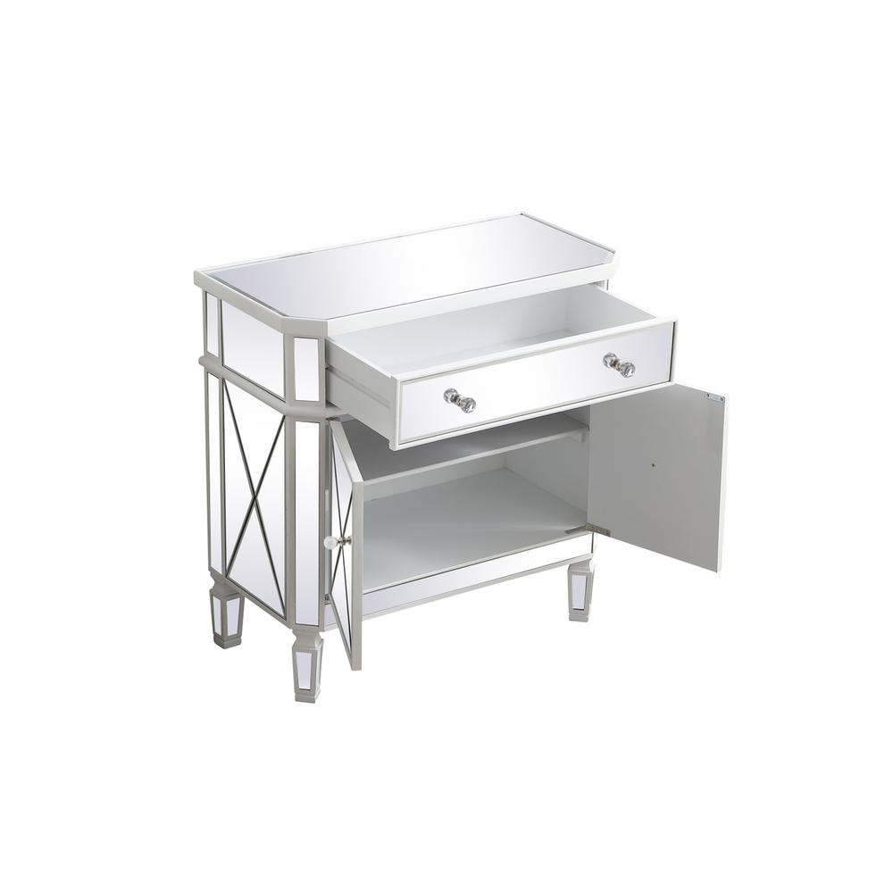32 inch mirrored cabinet in antique white. Picture 6