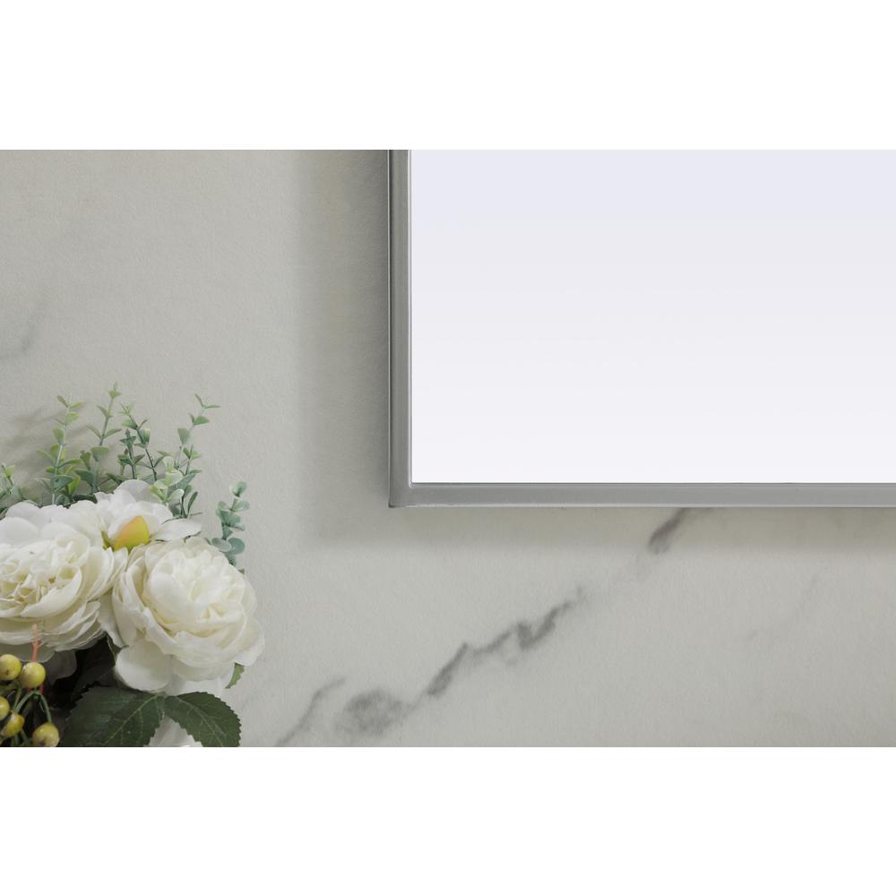 Metal Frame Arch Mirror 40x34 Inch in Silver. Picture 5