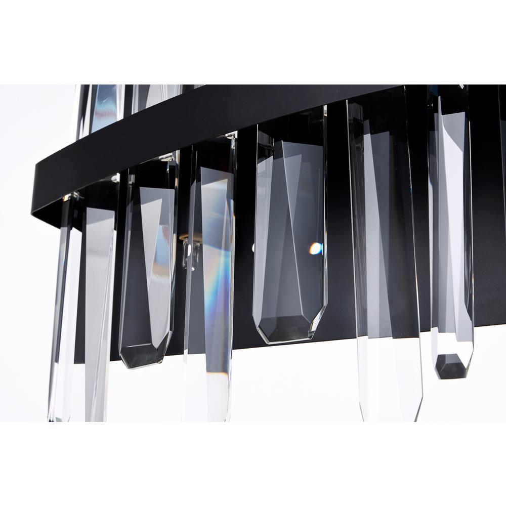 Serena 24 inch crystal bath sconce in black. Picture 5