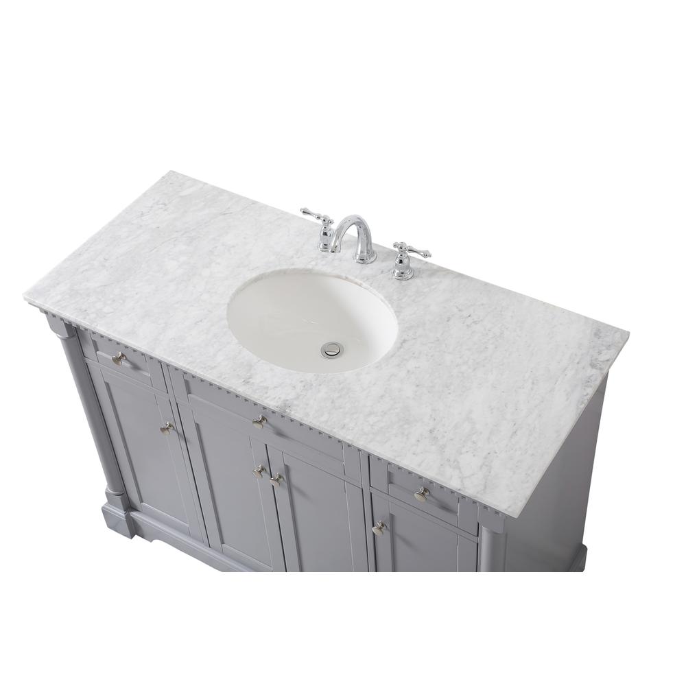 48 inch Single bathroom vanity in  Grey. Picture 10