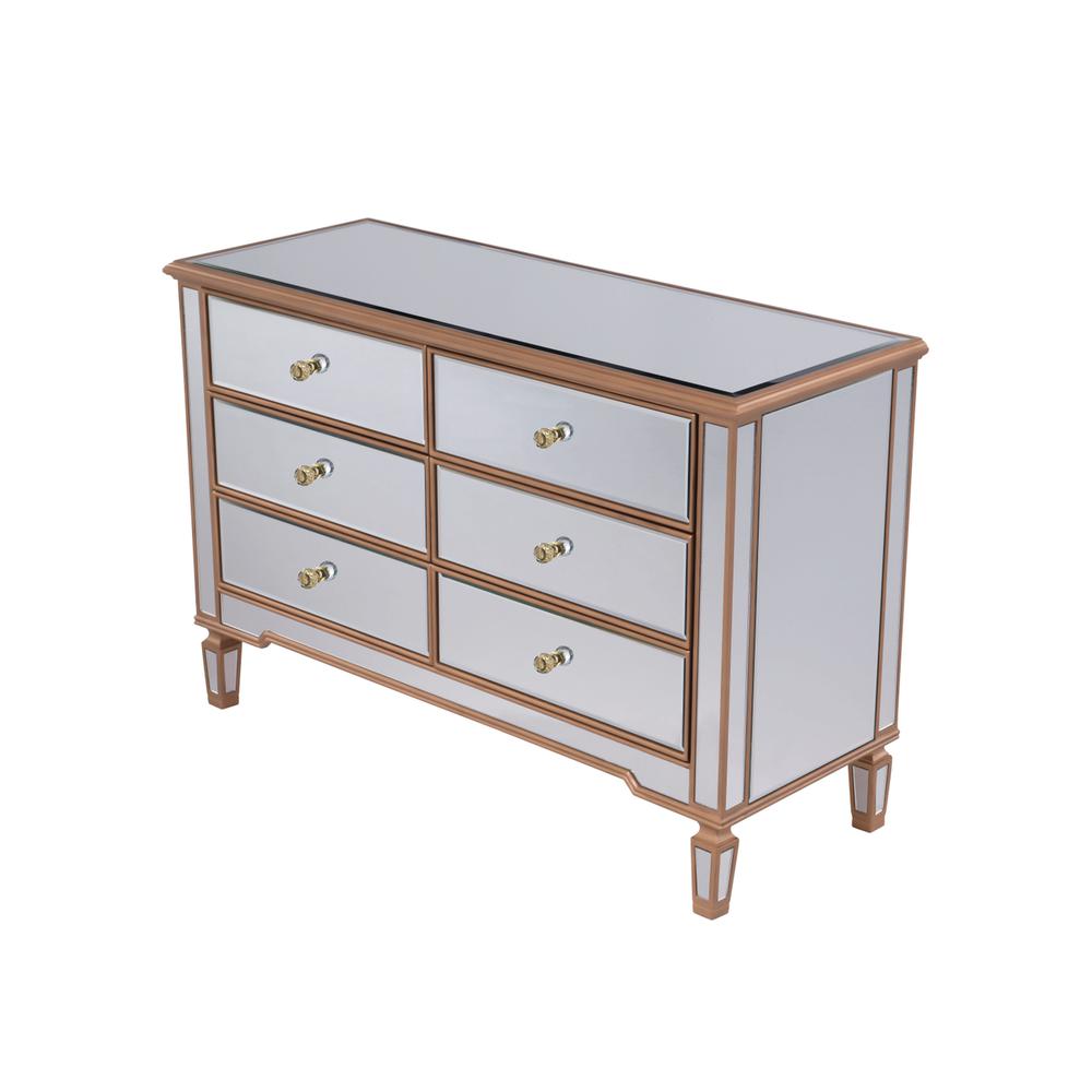6 Drawer Dresser 48 in. x 18 in. x 32 in. in Gold paint. Picture 5