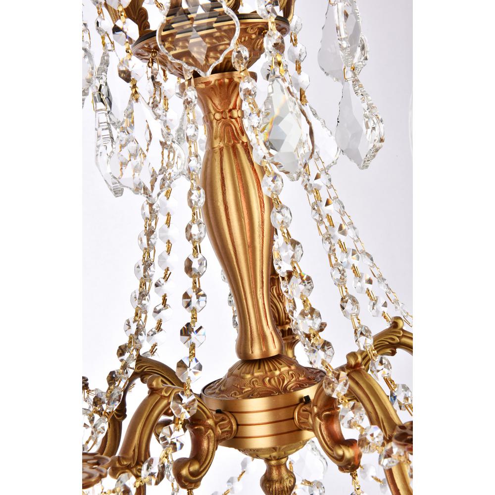 Rosalia 5 light French Gold Pendant Clear Royal Cut Crystal. Picture 5