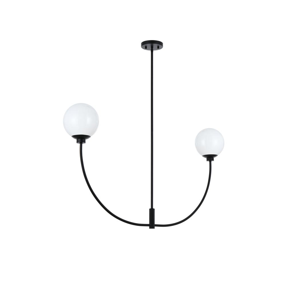 Nyomi 42 inch chandelier in Black. Picture 6