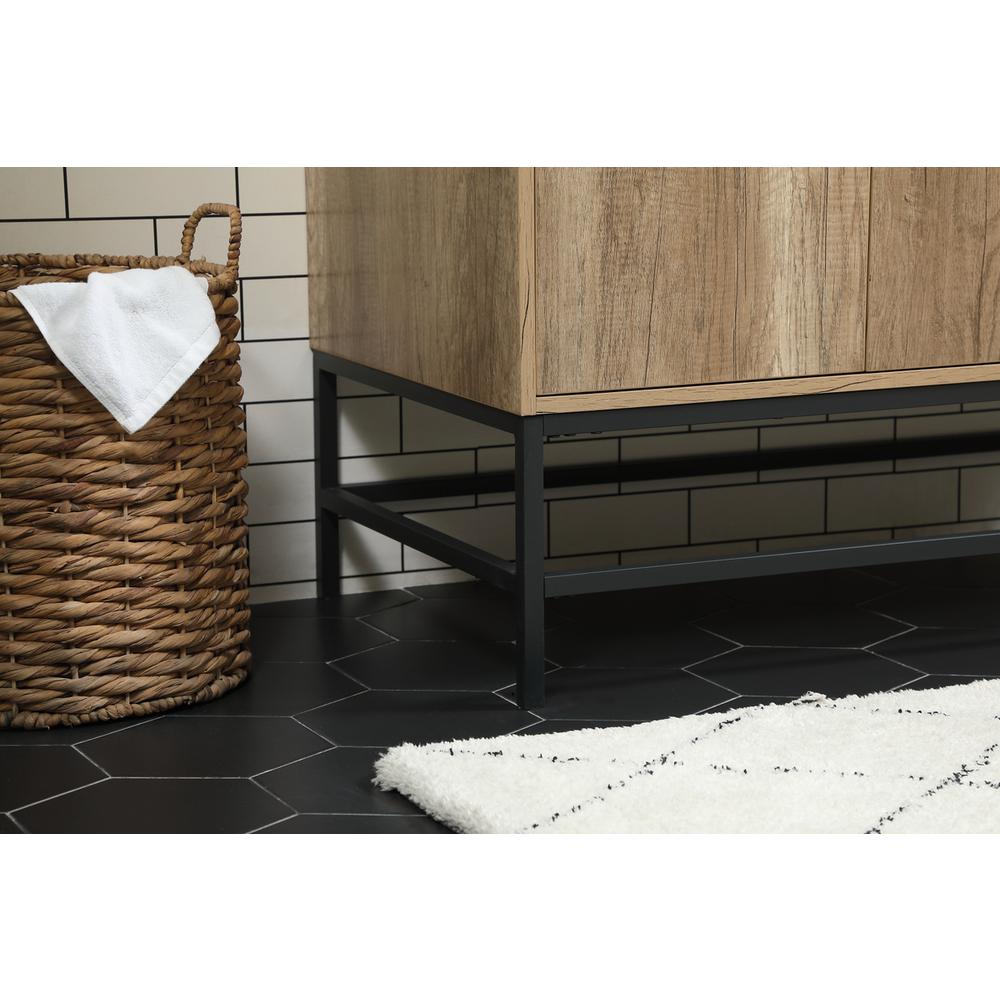 42 inch Single bathroom vanity in natural oak. Picture 6