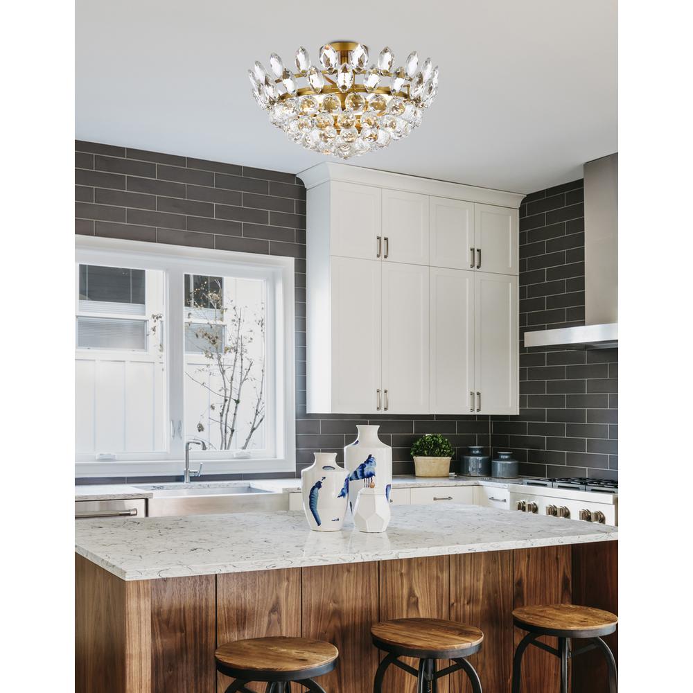 Emilia 18 inch flush mount in brass. Picture 8