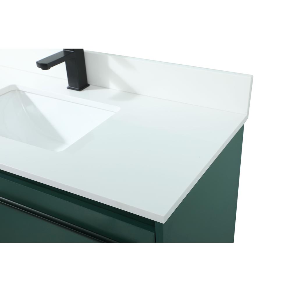 40 inch Single bathroom vanity in green with backsplash. Picture 11