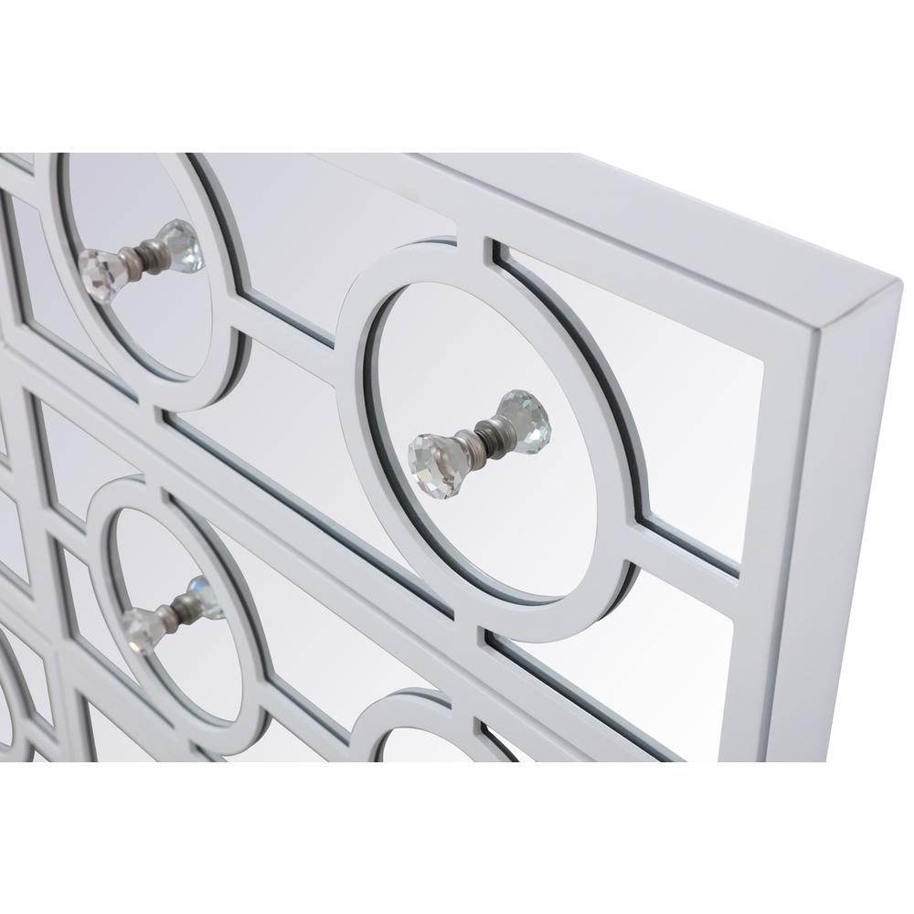 48 in. mirrored six drawer cabinet in white. Picture 7