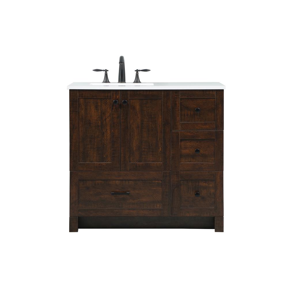 36 inch Single bathroom vanity in expresso. Picture 1