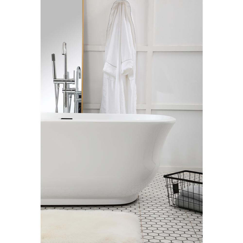 67 inch soaking bathtub in glossy white. Picture 6