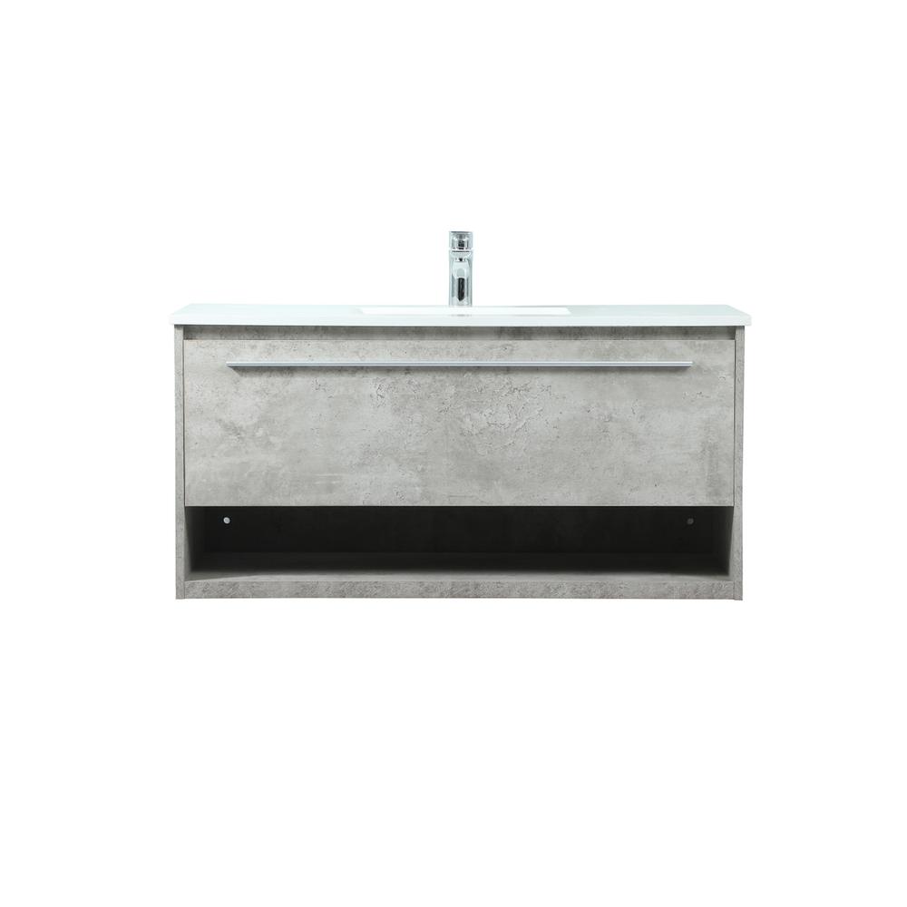 40 inch Single bathroom vanity in concrete grey. Picture 1
