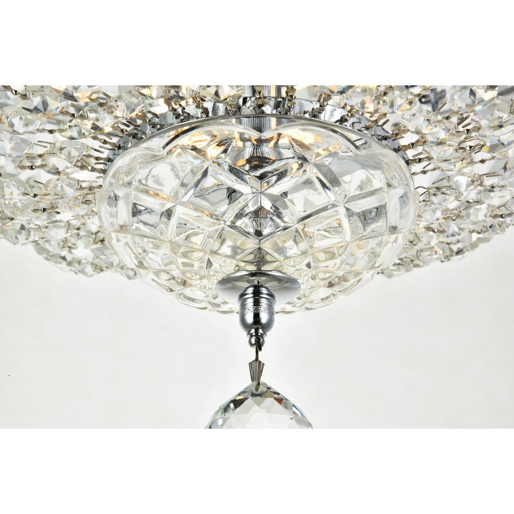 Tranquil 6 light Chrome Flush Mount Clear Royal Cut Crystal. Picture 5