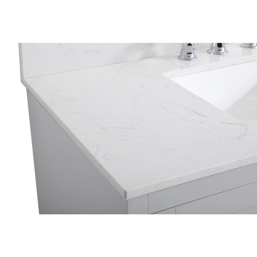 42 inch Single Bathroom Vanity in Grey with Backsplash. Picture 12