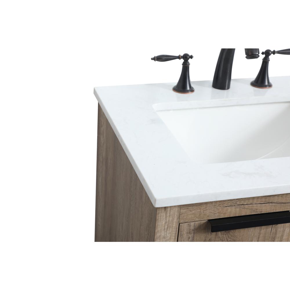24 Inch SIngle Bathroom Vanity In Natural Oak. Picture 11