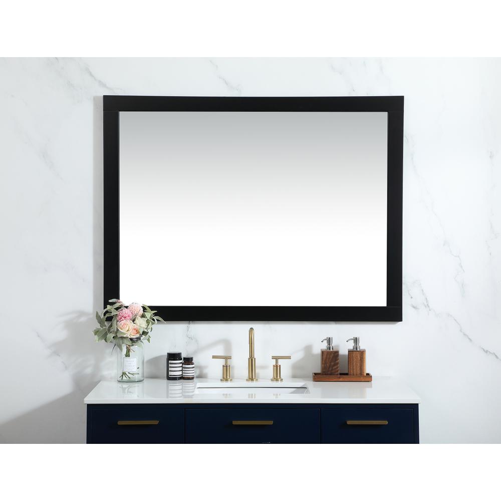 Aqua vanity mirror 48x36 inch in black. Picture 9
