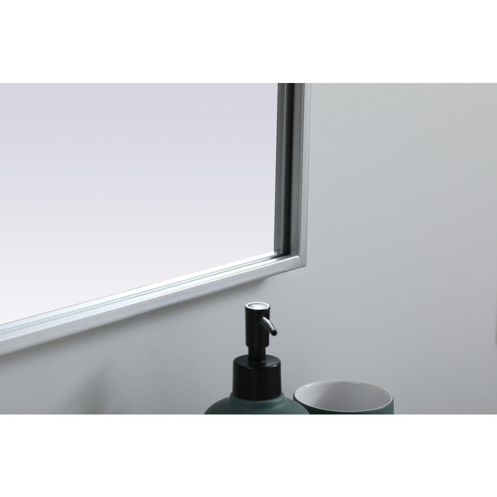 Metal Frame Arch Mirror 33x42 Inch in Silver. Picture 6