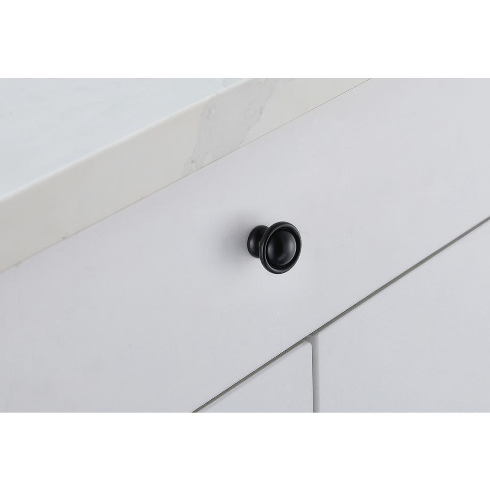 Kadea 1.2" Diameter Matte Black Mushroom Knob Multipack (Set of 10). Picture 2