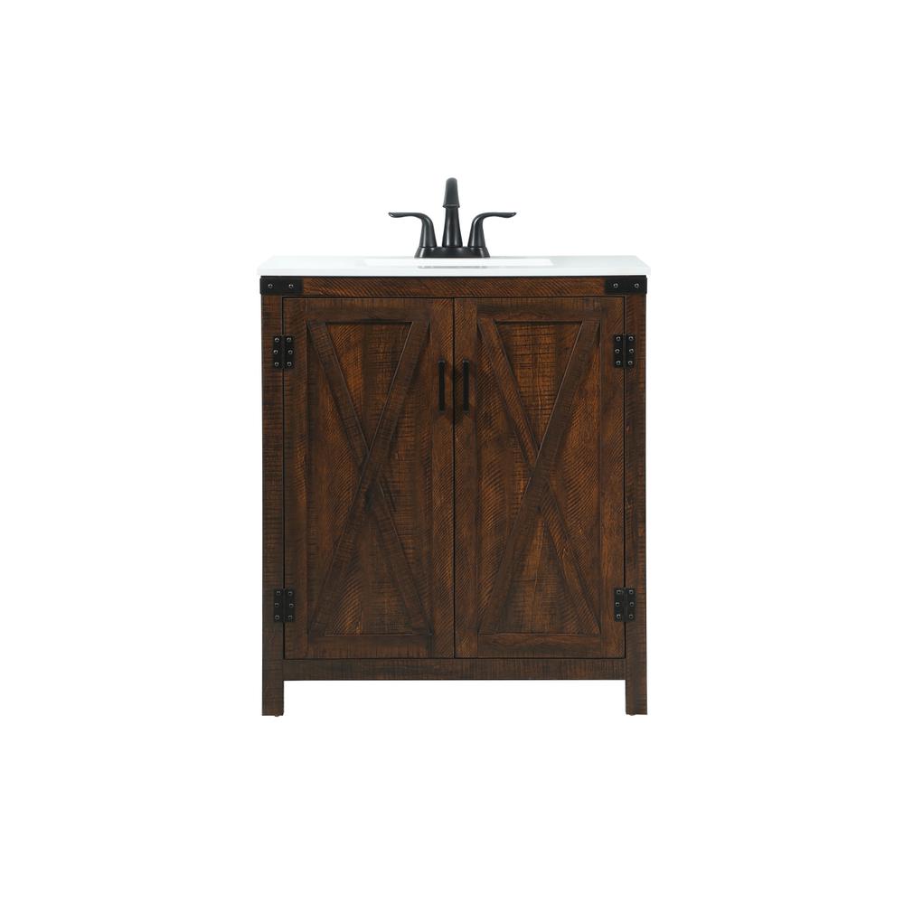 30 inch Single bathroom vanity in expresso. Picture 1