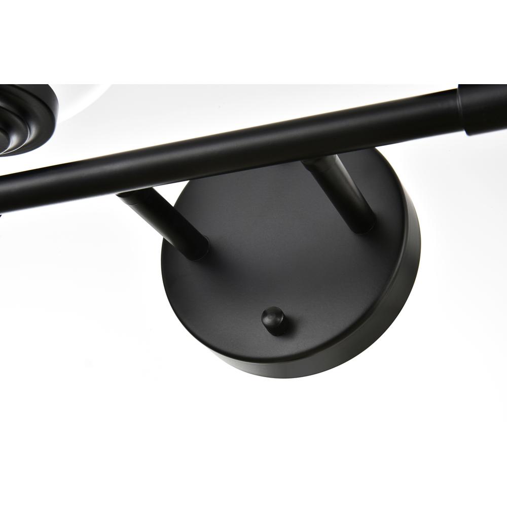 Ansley 4 light Black and frosted white Bath Sconce. Picture 5
