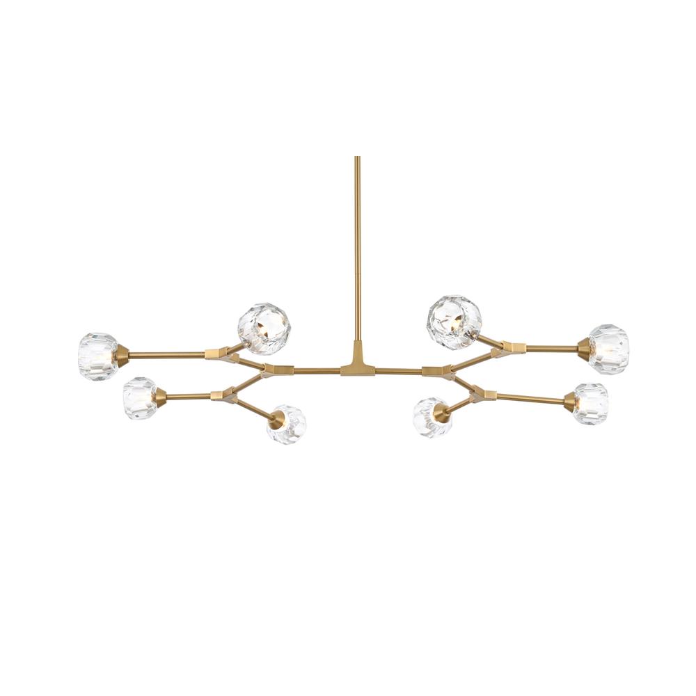 Zayne 8 Light Pendant in Gold. Picture 2