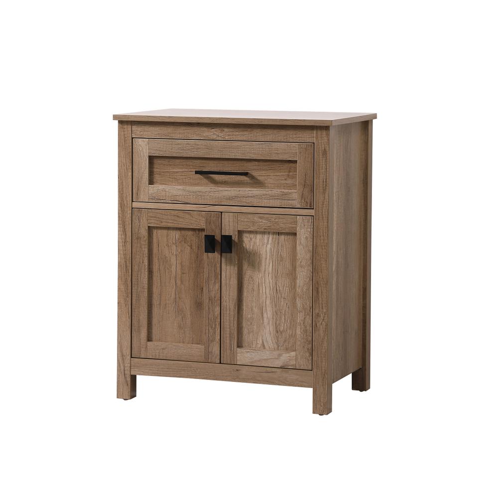 24 Inch Wide Bathroom Storage Freestanding Cabinet In Natural Oak. Picture 2