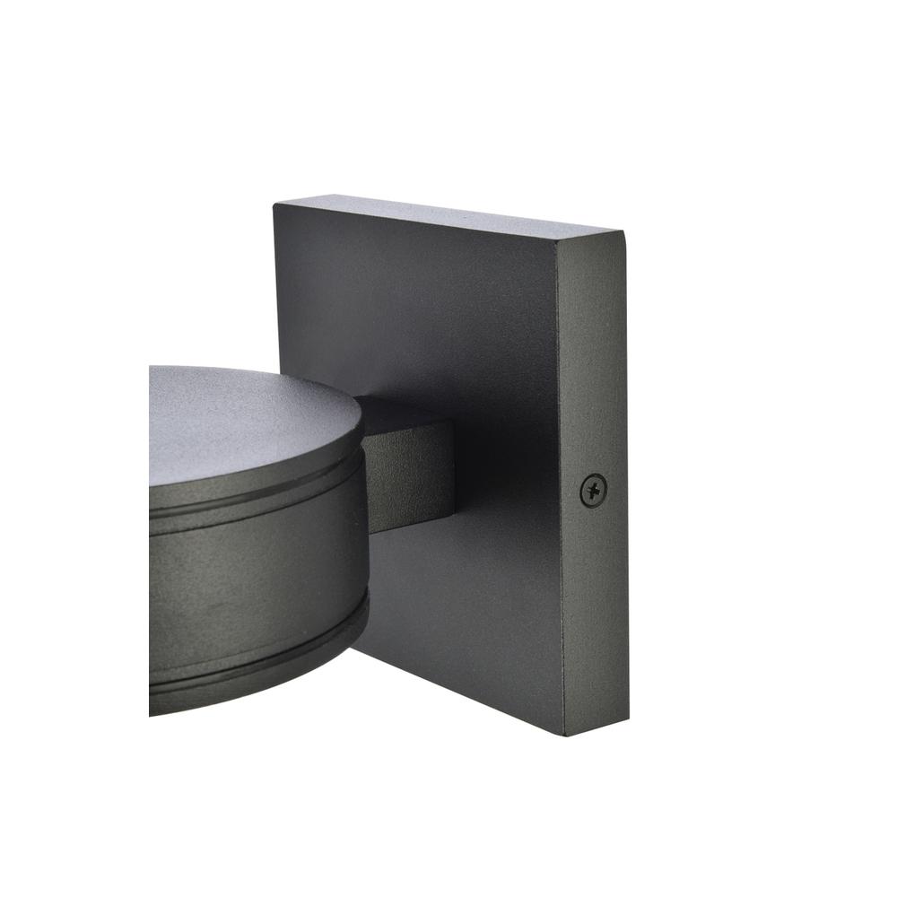 Raine Integrated LED wall sconce in black. Picture 4