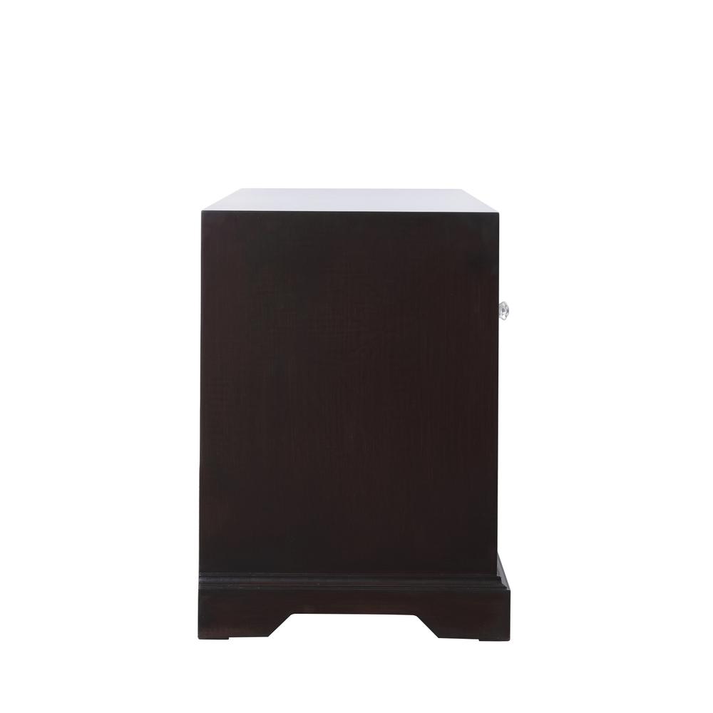 60 in. mirrored TV stand with crystal fireplace insert in dark walnut. Picture 8