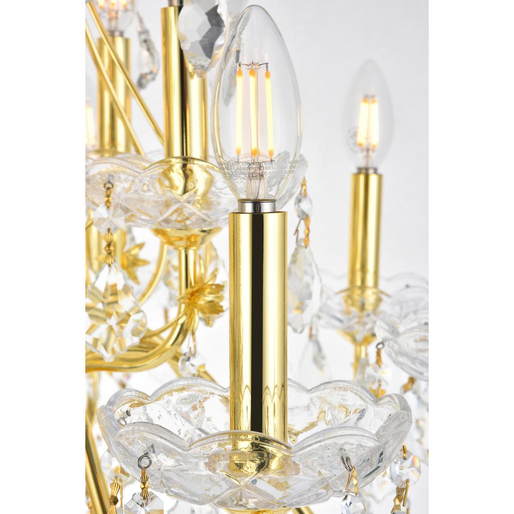St. Francis 12 light Gold Chandelier Clear Royal Cut Crystal. Picture 3