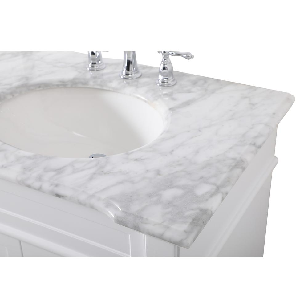 72 inch Double Bathroom Vanity set in White. Picture 11