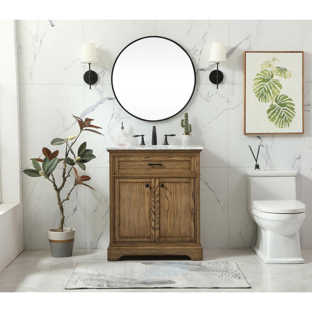 30 inch Single bathroom vanity in driftwood. Picture 4