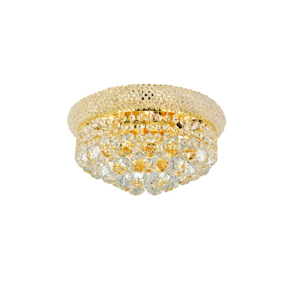 Primo 6 light Gold Flush Mount Clear Royal Cut Crystal. Picture 5