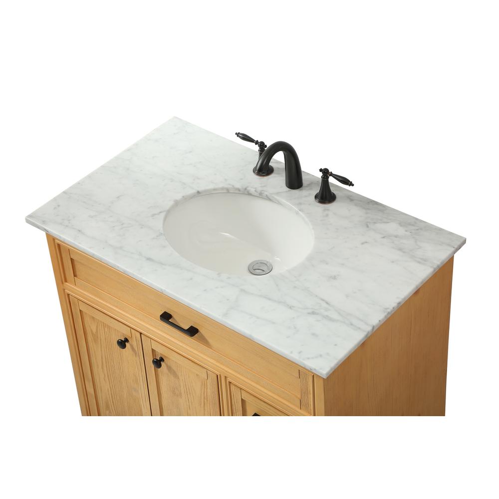 36 inch Single bathroom vanity in natural wood. Picture 10