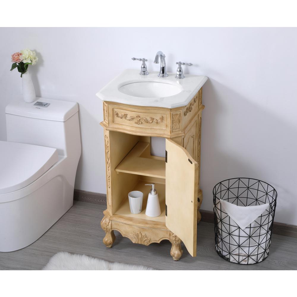 24 inch Single Bathroom vanity in Antique Beige. Picture 4