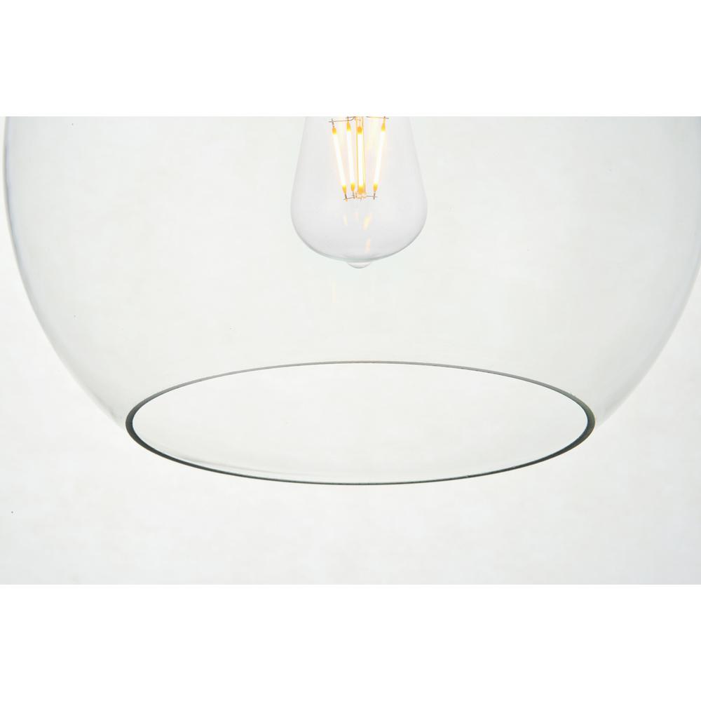 Baxter 1 Light Brass Pendant With Clear Glass. Picture 3