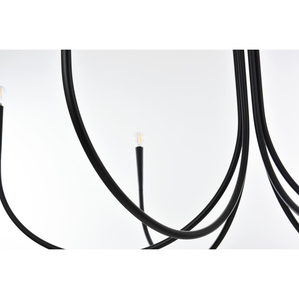 Layne 50 inch chandelier in Black. Picture 5
