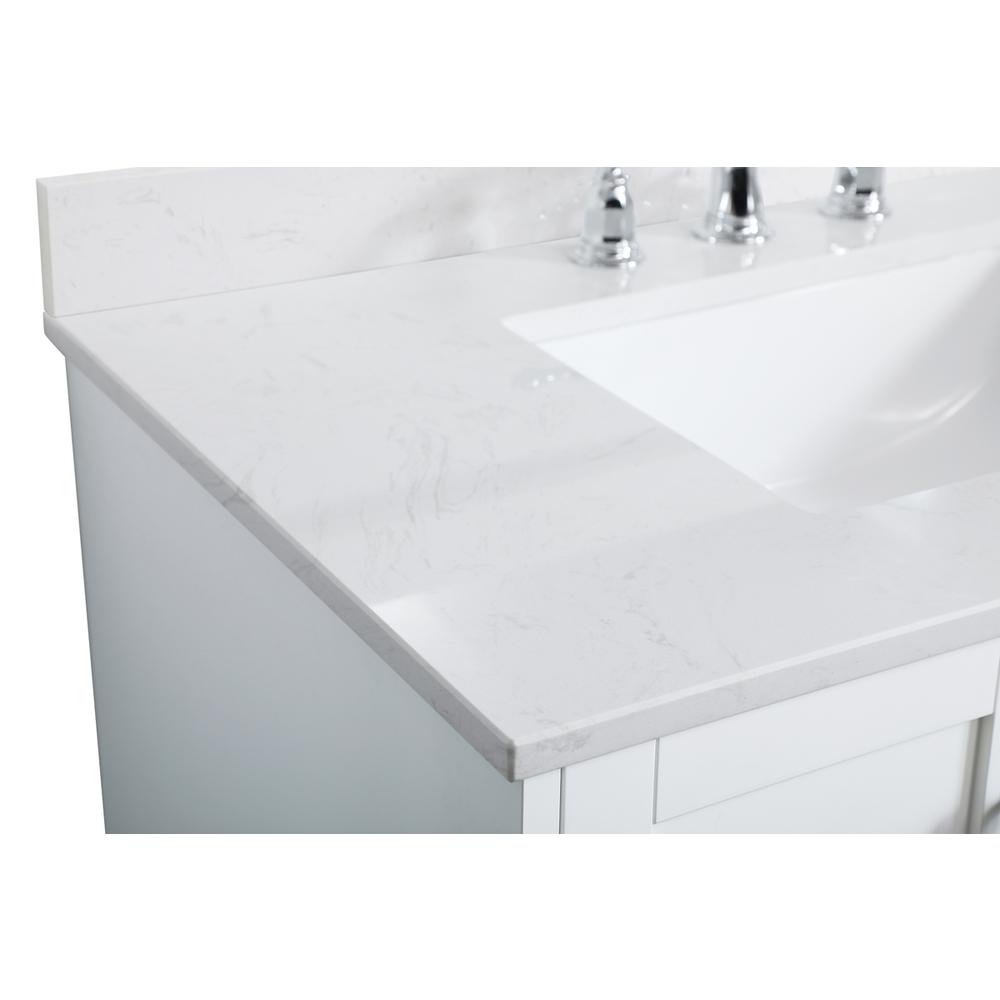 36 inch Single Bathroom Vanity in White with Backsplash. Picture 12