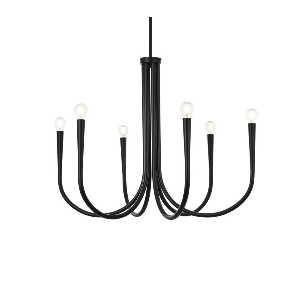 Layne 30 inch chandelier in Black. Picture 2