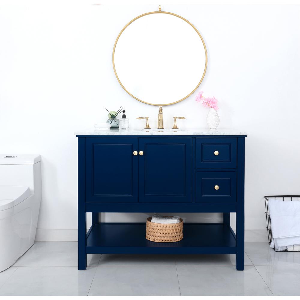 42 inch Single bathroom vanity in Blue. Picture 14