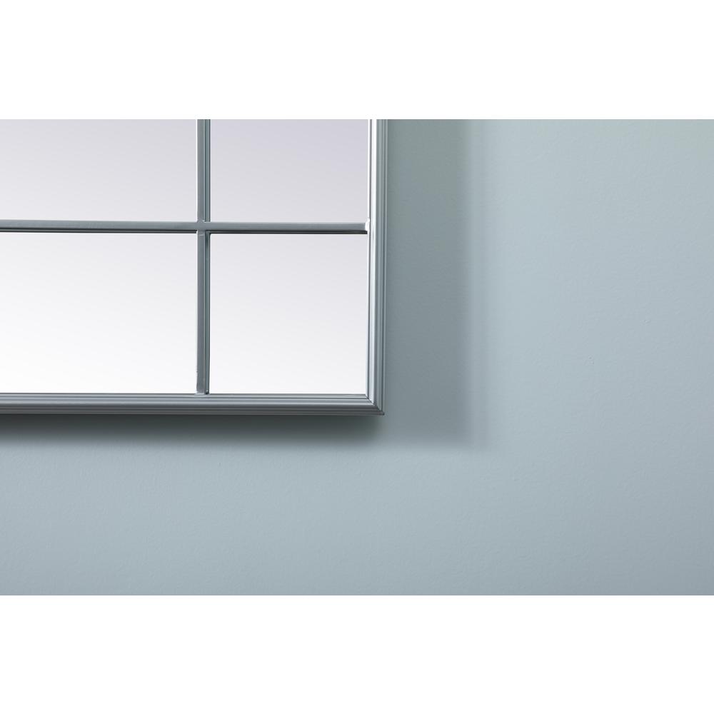 French Panel Full Length Mirror 30x70 Inch In Silver. Picture 3