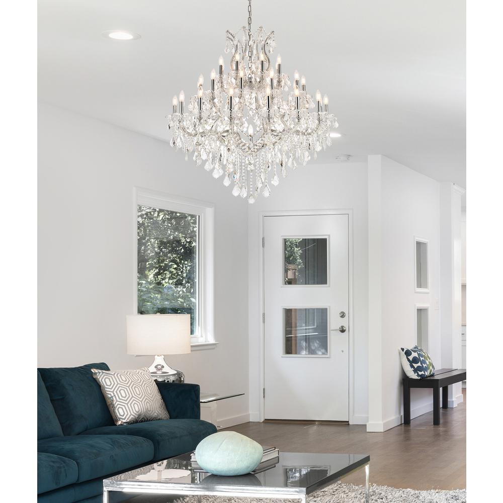 Maria Theresa 37 light Chrome Chandelier Clear Royal Cut Crystal. Picture 8
