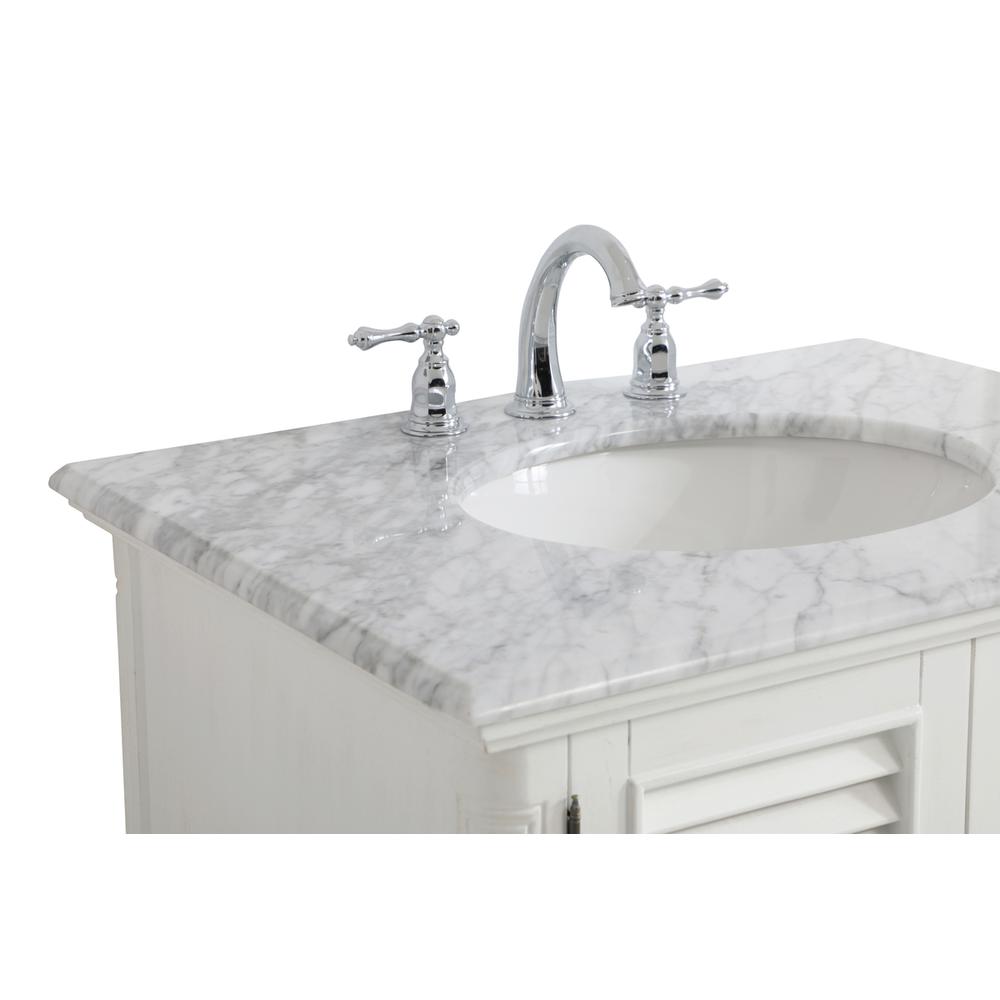 30 inch Single Bathroom Vanity in Antique White. Picture 10