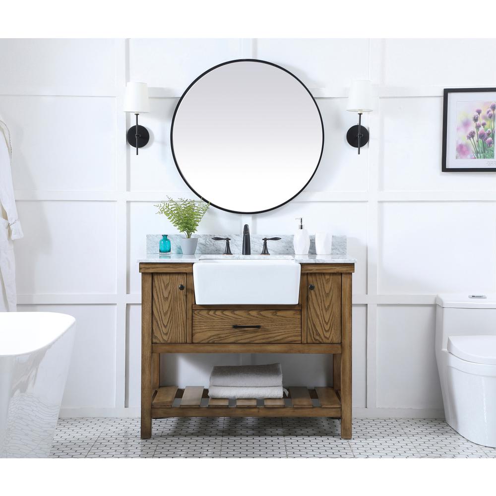 42 inch Single bathroom vanity in driftwood with backsplash. Picture 4